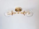 Modern Wall Light - Industrial Globe Sconce - Gold Vanity | Sconces by Retro Steam Works. Item composed of metal and glass in industrial style