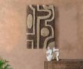 Modern Tufted Wool Hanging | Geometric Fiber Decor | Boho Neutral Decor | Handmade Textile Piece | Wall Hangings by Swiflo