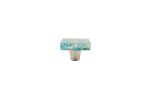 Pebbles Turquoise Square Knob | Hardware by Windborne Studios. Item composed of stone