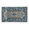 Hand Knotted Turkish Oushak Carpet with Muted 'Washed | Small Rug in Rugs by Vintage Pillows Store. Item made of cotton with fiber