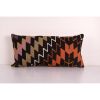 Turkish Extra Long Bedding Rug Pillow, Turkish Long Kilim Pi | Cushion in Pillows by Vintage Pillows Store