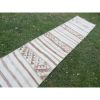 Mid Century Modern Herki Kilim Runner - Stair and Hallway | Runner Rug in Rugs by Vintage Pillows Store. Item composed of cotton and fiber