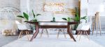 The Zoe | Dining Table in Tables by MODERNCRE8VE. Item composed of wood & brass
