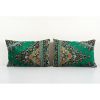 Pair Soft Vintage Velvet Pillow, Set of Two Large Soft Cushi | Sham in Linens & Bedding by Vintage Pillows Store. Item composed of cotton and fiber