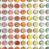 Three Hundred and Twenty Four Map Dots Rainbow Concentric Squares Collage | Paintings by Amelia Coward