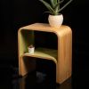 Handmade Colorful End Table: Modern Wood Nightstand | Tables by Spacecraft Furnishing