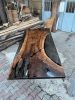 Smoke epoxy and walnut dining table | Tables by Ironscustomwood. Item made of walnut & metal compatible with contemporary and country & farmhouse style
