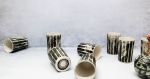coffee serving set, coffee cups, rectangular tray and saucer | Drinkware by YomYomceramic. Item composed of ceramic