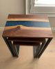Premium Hardwood River Nesting Tables (set of 3) | Coffee Table in Tables by Good Wood Brothers. Item made of walnut with metal