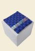 Upcycled Seat Cushion in Blue | Pillows by BOI. Item made of fabric works with contemporary style