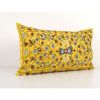 Vintage Floral Yellow Suzani Pillow Cover, Extra Long Samark | Cushion in Pillows by Vintage Pillows Store