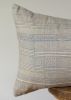 Woven Silk with Blue Printed Pattern Lumbar 16x24 | Pillow in Pillows by Vantage Design