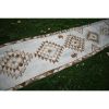 Hand-Knotted White Wool Turkish Kurdish Herki Runner | Runner Rug in Rugs by Vintage Pillows Store. Item made of cotton with fiber