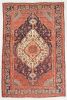 Antique Rug | 4.5 x 6.6 | Rust Pink Navy Beige French Blue | Area Rug in Rugs by The Loom House. Item composed of fiber