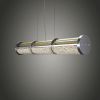 Crystal Cage LED Linear Suspension Chandelier Gold | Chandeliers by Michael McHale Designs