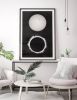 Large Celestial Eclipse Artwork, Solar Eclipse Art, Framed | Prints in Paintings by Capricorn Press. Item composed of paper in boho or minimalism style