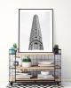 Minimalist black and white "Flatiron Building" photograph | Photography by PappasBland. Item made of paper works with mid century modern & contemporary style