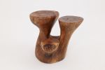 Logniture, Walnut Solid Wood Sculptural Side Table, Original Contemporary Design | Tables by Logniture