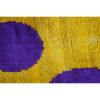 Velvet Ikat Cushion Dots Purple, Square Tribal Silk Cushion | Sham in Linens & Bedding by Vintage Pillows Store. Item composed of cotton & fiber