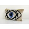 Handmade Ikat Eye Beige Pillow Cover | Sham in Linens & Bedding by Vintage Pillows Store. Item composed of cotton and fiber