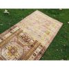 Muted Colors Carpet, Mid Century Caucasian Style Geometric | Runner Rug in Rugs by Vintage Pillows Store. Item made of cotton & fiber