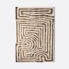 Psychedelic Labyrinth Beige Dip Dye Rug | Work by District Loom