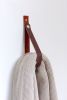 Large Leather Snap Wall Strap [V'ed End] | Storage by Keyaiira | leather + fiber | Artist Studio in Santa Rosa. Item composed of leather