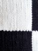 Checkered Handwoven Long Cotton Lumbar Pillow Cover | Cushion in Pillows by Mumo Toronto. Item composed of cotton in boho or minimalism style
