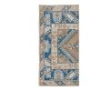 Vintage Wool Blue Turkish Rug - Designer Carpet 3'11" X 6'4" | Runner Rug in Rugs by Vintage Pillows Store. Item composed of cotton