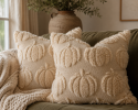 Beige Pumpkin Pillow Cover | Pillows by Busa Designs