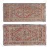 Vintage Fine Matching Twin Tribal Rugs, Wool Distressed Rugs | Runner Rug in Rugs by Vintage Pillows Store. Item made of cotton with fiber