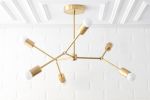 Modern Chandelier - Mid Century Lighting - Model No. 7409 | Chandeliers by Peared Creation. Item made of brass