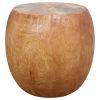 Haussmann® Mango Wood Pouf Table 20 in DIA x 18 in | Stool in Chairs by Haussmann®