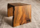 Louisiana Sinker Cypress Waterfall Ottoman Table | Benches & Ottomans by Pelican State Woodworks