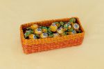 Abaca Storage Tray | Orange Pink | Decorative Tray in Decorative Objects by NEEPA HUT. Item composed of fiber