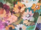 Impressionist floral Painting | Oil And Acrylic Painting in Paintings by Colleen Sandland Beatnik. Item composed of wood & synthetic