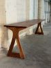 Handmade Drop-Leaf Console Table: Mid-Century Modern Sofa Table, USA made | Clock in Decorative Objects by Niaa