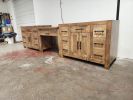 MODEL 1098 - Custom Double Sink Bathroom Vanity | Countertop in Furniture by Limitless Woodworking. Item composed of wood & marble compatible with mid century modern and contemporary style