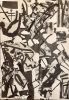 Fragments of Memory - Framed Original Collage - Abstract Ink Splash | Paintings by Eman's Gallery