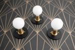 Minimalist Sconce - Model No. 0656 | Sconces by Peared Creation. Item made of brass with glass