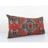 Vintage Turkish Carpet Rug Pillow Cover, Tribal Design Anato | Cushion in Pillows by Vintage Pillows Store