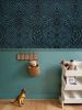 AEON Snake Skin Black Blue Green Wallpaper x Sean Martorana | Wall Treatments by Sean Martorana. Item made of paper