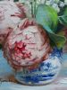 Peony flowers oil painting original and Lily of the valley | Oil And Acrylic Painting in Paintings by Natart. Item composed of canvas & synthetic compatible with contemporary style