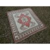 1970s Square Vintage Flat Weave Turkish Rug - 3'10'' x 4' | Area Rug in Rugs by Vintage Pillows Store. Item composed of cotton and fiber