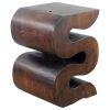 Haussmann® Wood BIG Wave Verve Accent Snake Table 14x14x20 | Side Table in Tables by Haussmann®