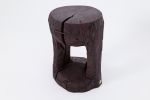 Sculptural Hardwood Side Table, Coffee Table, Red Stain, Hand-Carved, | Tables by Logniture