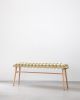 Ivory Velvet Woven Bench 37"/ 47" | Benches & Ottomans by Knots Studio