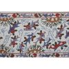 1960s Silk Suzani Animal Runner, Vintage C.Asian Suzani Tabl | Tablecloth in Linens & Bedding by Vintage Pillows Store
