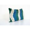 Color Palette Silk Ikat Velvet Pillow, Simple Design Blue | Sham in Linens & Bedding by Vintage Pillows Store. Item composed of cotton & fiber