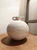 Handmade Ceramic Wide Banded Vessel Neutral | Vase in Vases & Vessels by MUDDY HEART. Item made of ceramic works with minimalism & country & farmhouse style